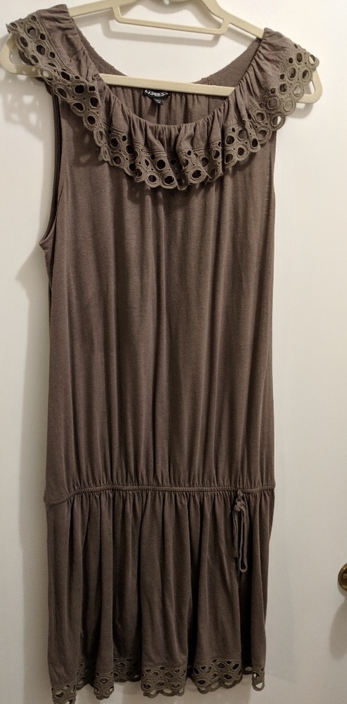 Grey/Olive Green Dress
